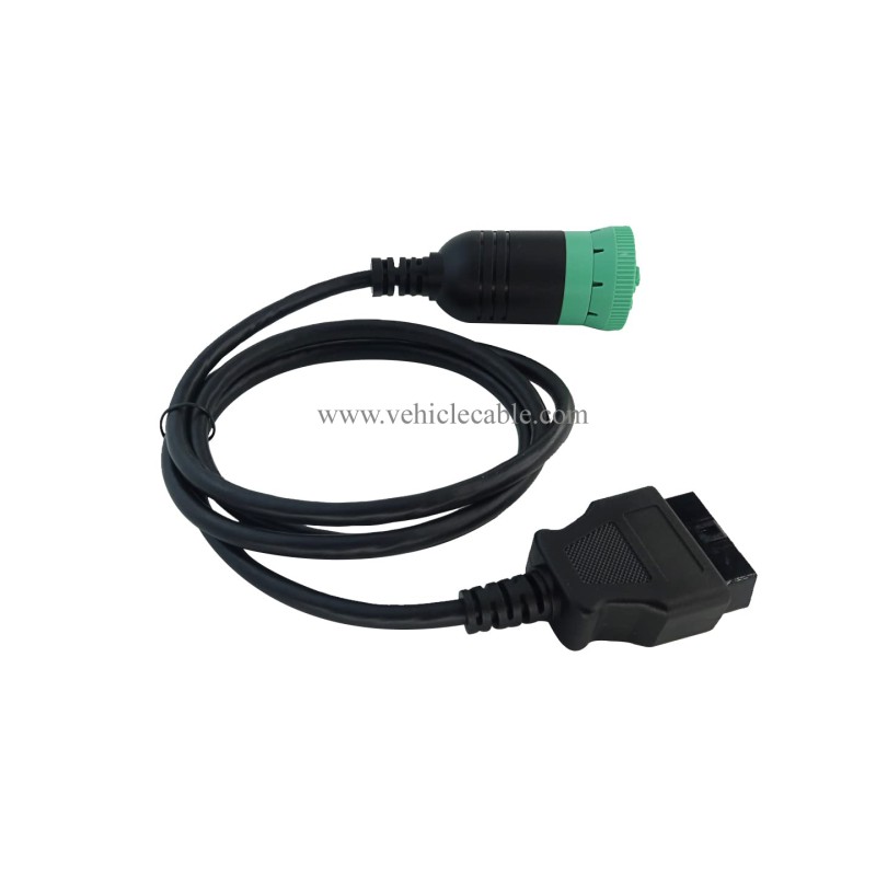 MITOB Long Cable Type 2 Green 9 Pin J1939 to OBD2 Female Port Cable 3ft/1m 
