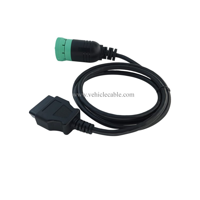 MITOB Long Cable Type 2 Green 9 Pin J1939 to OBD2 Female Port Cable 3ft/1m 