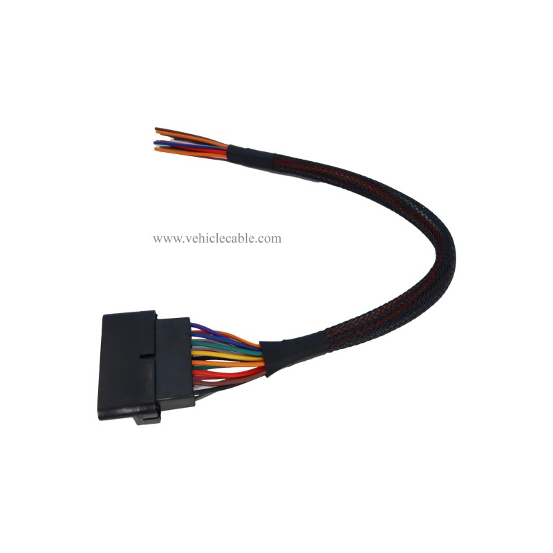 OBD2 J1962 Male to Open End 16pin Pigtail Cable 1ft/30cm (Male Cable) 