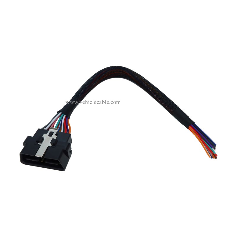 OBD2 J1962 Male to Open End 16pin Pigtail Cable 1ft/30cm (Male Cable) 