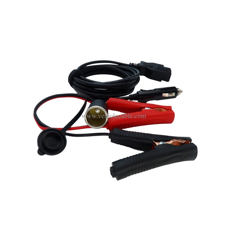 OBD II Vehicle ECU Emergency Power Supply Cable Memery Saver OBD2 to Cigar Lighter 