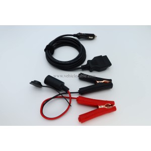 OBD II Vehicle ECU Emergency Power Supply Cable Memery Saver OBD2 to Cigar Lighter 