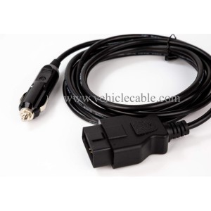 OBD2 Male to Cigarette Lighter Memory Saver Adapter Cable Car OBDII Emergency Power Supply Cable 
