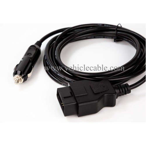 OBD2 Male to Cigarette Lighter Memory Saver Adapter Cable Car OBDII Emergency Power Supply Cable
