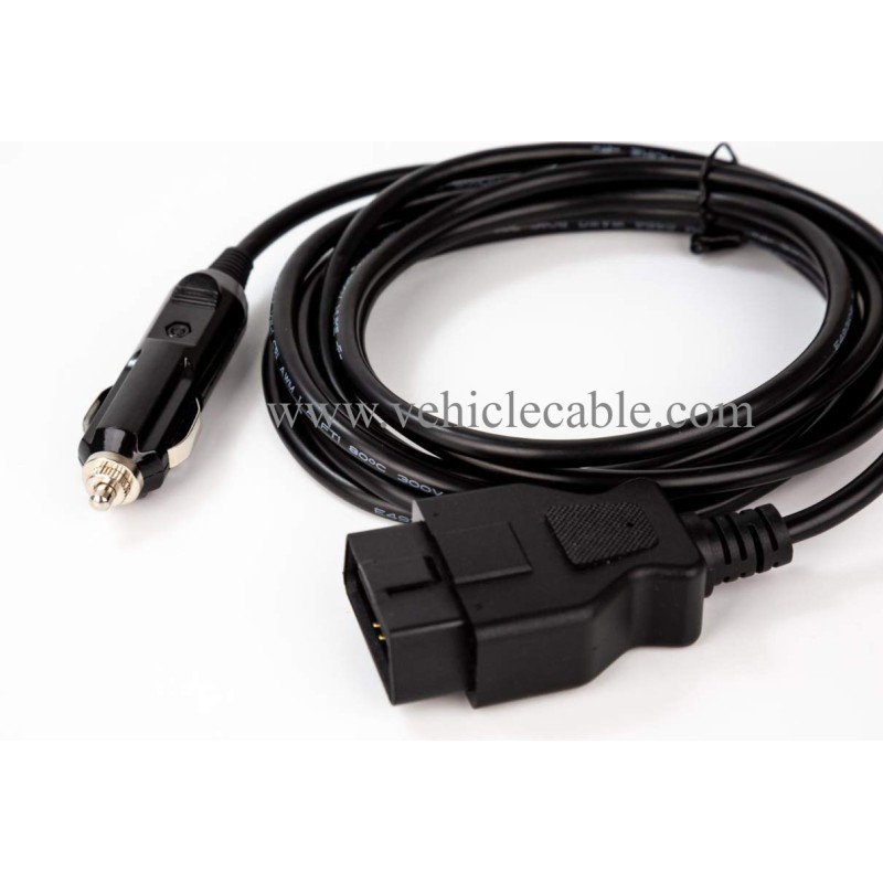 OBD2 Male to Cigarette Lighter Memory Saver Adapter Cable Car OBDII Emergency Power Supply Cable 