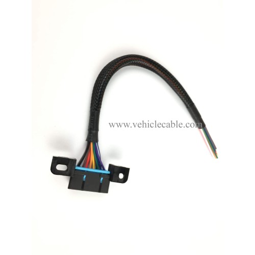 16PIN j1962F OBD2 Female to Open Cable OBDII Dash Port Pigtail Fixed Wire Harness