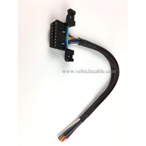 16PIN j1962F OBD2 Female to Open Cable OBDII Dash Port Pigtail Fixed Wire Harness 