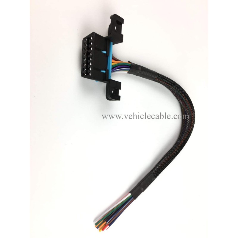 16PIN j1962F OBD2 Female to Open Cable OBDII Dash Port Pigtail Fixed Wire Harness 