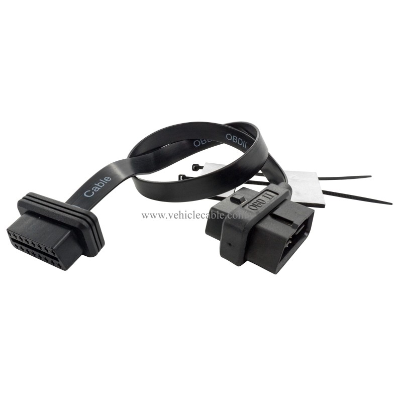 OBD 2 Splitter Y Cable 1 Male and 2 Female 16pin OBD II Split Extension Cable for GPS Tracker Code Reader and Other Car Device 