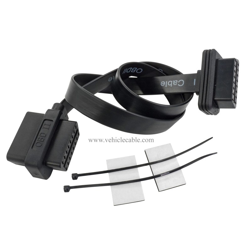 OBD 2 Splitter Y Cable 1 Male and 2 Female 16pin OBD II Split Extension Cable for GPS Tracker Code Reader and Other Car Device 