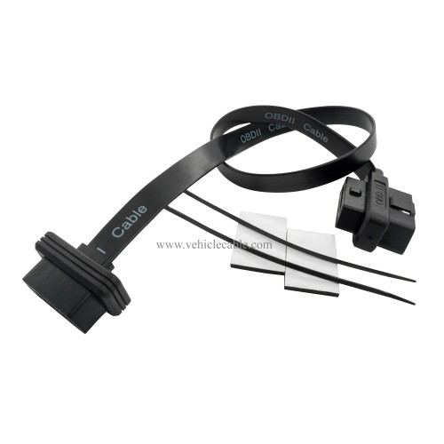 OBD 2 Splitter Y Cable 1 Male and 2 Female 16pin OBD II Split Extension Cable for GPS Tracker Code Reader and Other Car Device