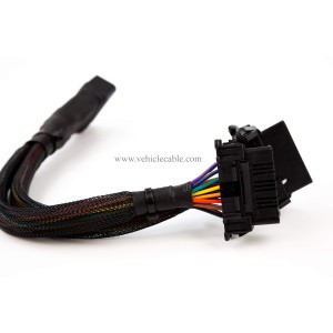 20AWG Thick Universal OBD ii Cable Split Y Cable 1 Male to Dual Female Indash Cable for Code Reader & GPS 