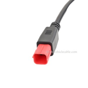 OLLGEN 30cm/12 6 Pin Male to OBD2 16Pin Diagnostic Scanner Adapter Fits for Motorcycles OBD Female Adapter Cable 