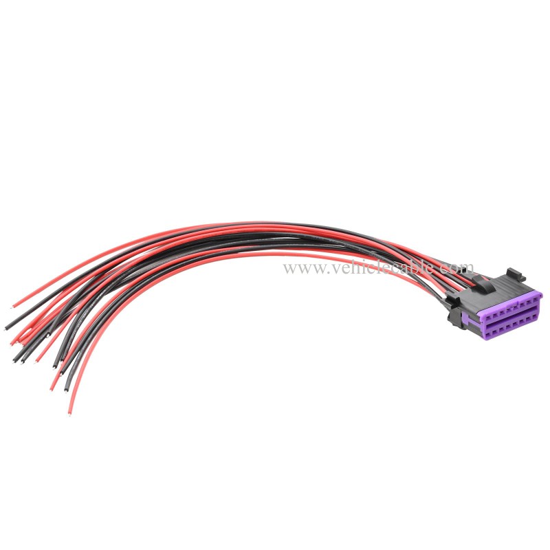 OLLGEN 30cm / 12" 16 Pin J1962 OBD2 Female Connector to Open Cable OBDII Dash Port Pigtail Fixed Wire Harness Fixed Harness 