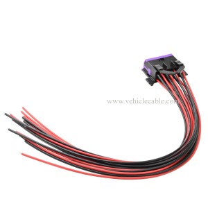 OLLGEN 30cm / 12" 16 Pin J1962 OBD2 Female Connector to Open Cable OBDII Dash Port Pigtail Fixed Wire Harness Fixed Harness 