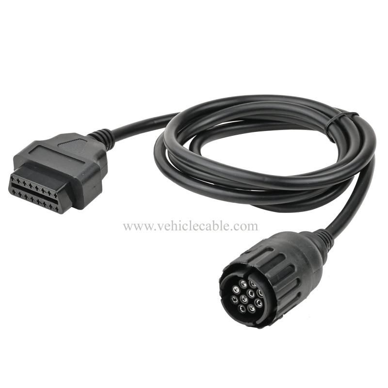 OLLGEN 1.5M/5FT 10 Pin to 16 Pin OBD2 Adapter Diagnostic Extension Cable for ICOMD D Module Motorcycle Cable 