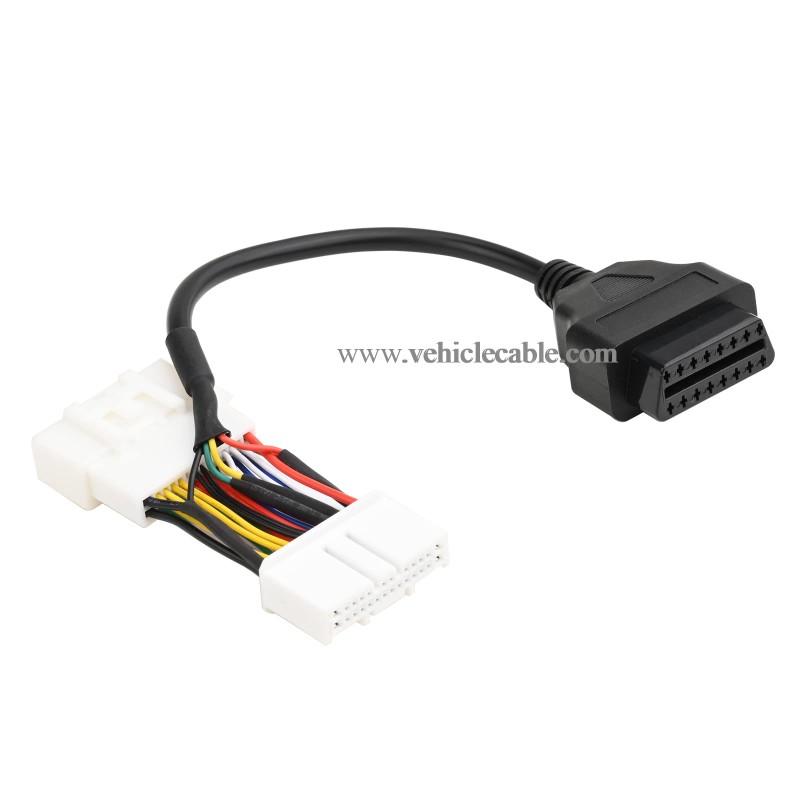 OLLGEN 1ft Feet 30cm/12 OBD2 Scanner Adapter USB Connector Harness Diagnostic Scanner Splitter Cable 