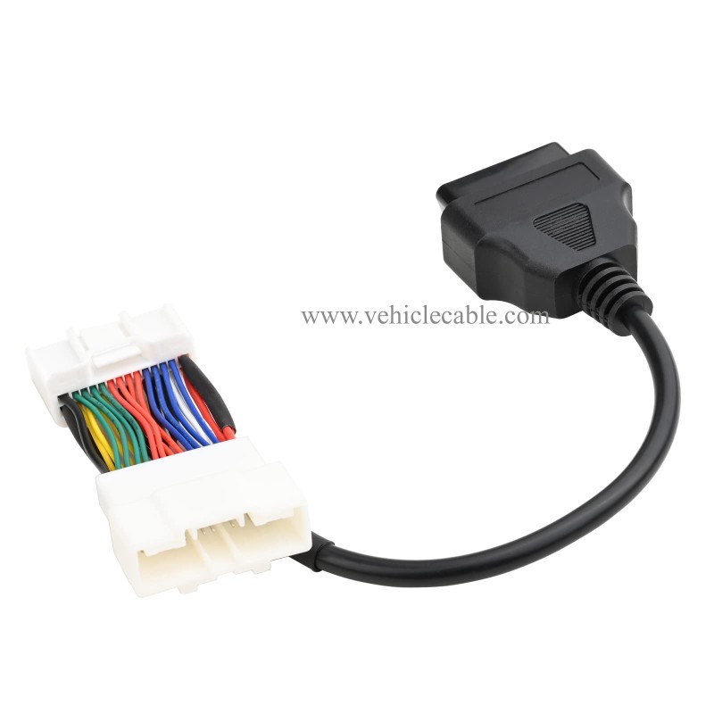 OLLGEN 1ft Feet 30cm/12 OBD2 Scanner Adapter USB Connector Harness Diagnostic Scanner Splitter Cable 