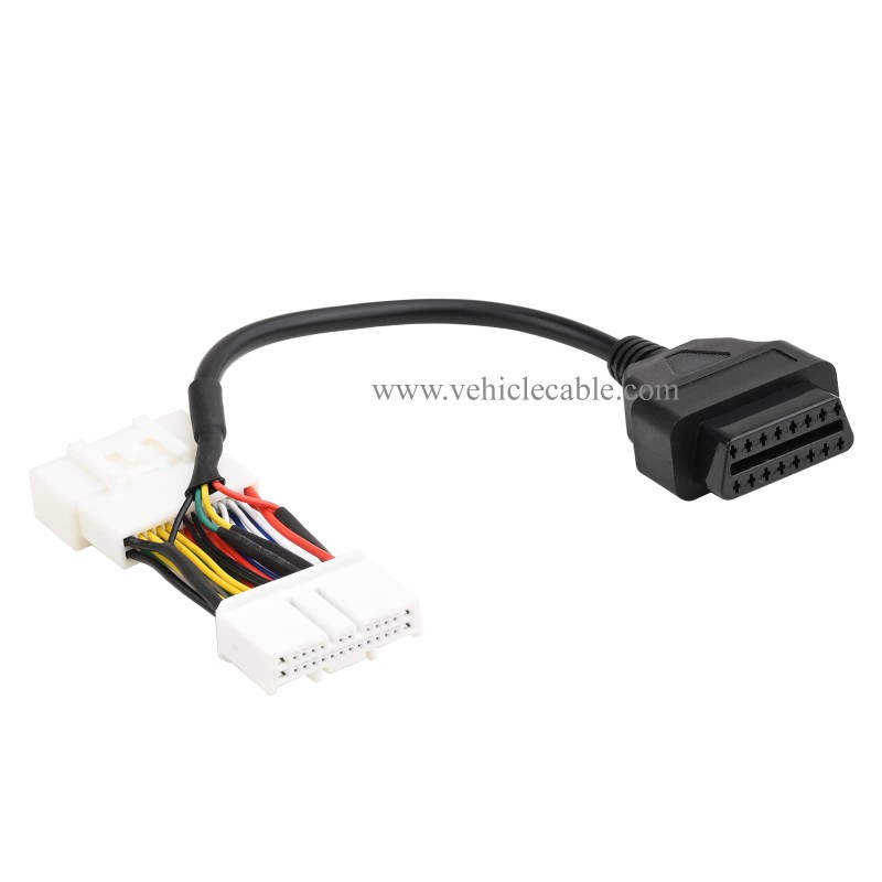 OLLGEN 1ft Feet 30cm/12 OBD2 Scanner Adapter USB Connector Harness Diagnostic Scanner Splitter Cable 
