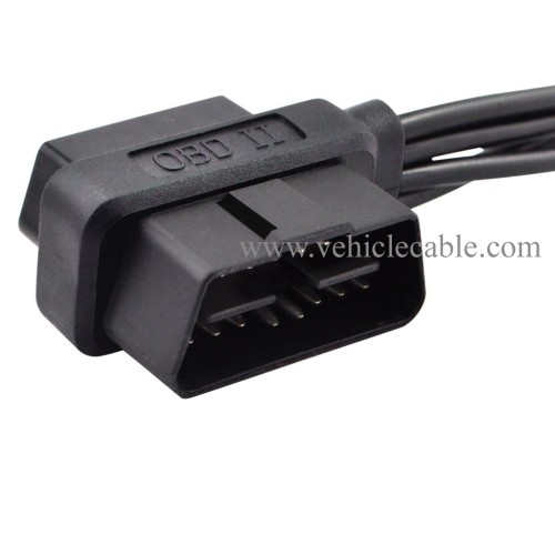 OLLGEN 2.1M 6.9ft 1 OBD Male Interface to DB9 Serial RS232 4 Female Port OBD2 OBDII 16 Pin OBD Cable Adapter Diagnostic Extension Cord Connector (OBD Male/Female Port to DB9 Cable)