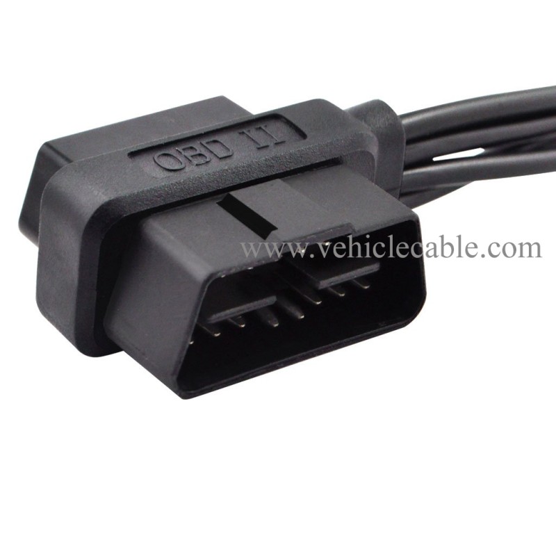 OLLGEN 2.1M 6.9ft 1 OBD Male Interface to DB9 Serial RS232 4 Female Port OBD2 OBDII 16 Pin OBD Cable Adapter Diagnostic Extension Cord Connector (OBD Male/Female Port to DB9 Cable) 