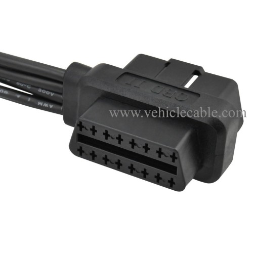 OLLGEN 2.1M 6.9ft 1 OBD Male Interface to DB9 Serial RS232 4 Female Port OBD2 OBDII 16 Pin OBD Cable Adapter Diagnostic Extension Cord Connector (OBD Male/Female Port to DB9 Cable)