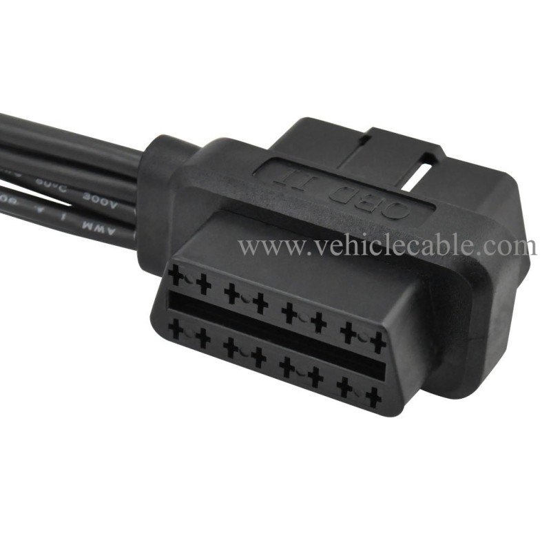 OLLGEN 2.1M 6.9ft 1 OBD Male Interface to DB9 Serial RS232 4 Female Port OBD2 OBDII 16 Pin OBD Cable Adapter Diagnostic Extension Cord Connector (OBD Male/Female Port to DB9 Cable) 