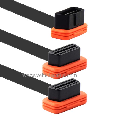 OLLGEN 3.3 Feet 1M 39" OBD II OBD2 16 Pin Ultra Flat Low Profile 1 Male Splitter to 2 Female Extension Cable Car Diagnostic Extender Cord Adapter