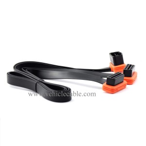 OLLGEN 3.3 Feet 1M 39" OBD II OBD2 16 Pin Ultra Flat Low Profile 1 Male Splitter to 2 Female Extension Cable Car Diagnostic Extender Cord Adapter 