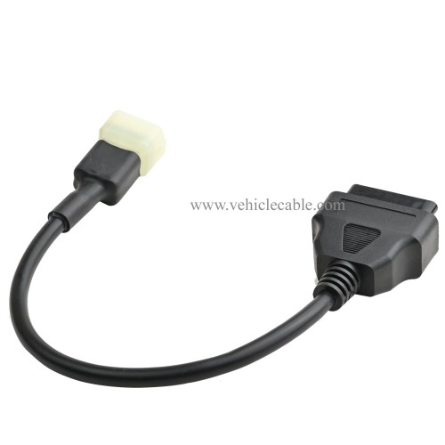 OLLGEN 30cm 1ft 12" 3 Pin to OBD 16 Pin Motorbike OBD II Adapter,Motorrad Motorcycle OBD2 Diagnostic Cable for KTM