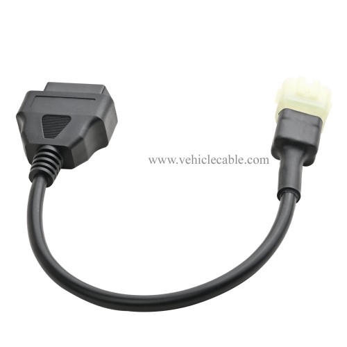 OLLGEN 30cm 1ft 12" 3 Pin to OBD 16 Pin Motorbike OBD II Adapter,Motorrad Motorcycle OBD2 Diagnostic Cable for KTM