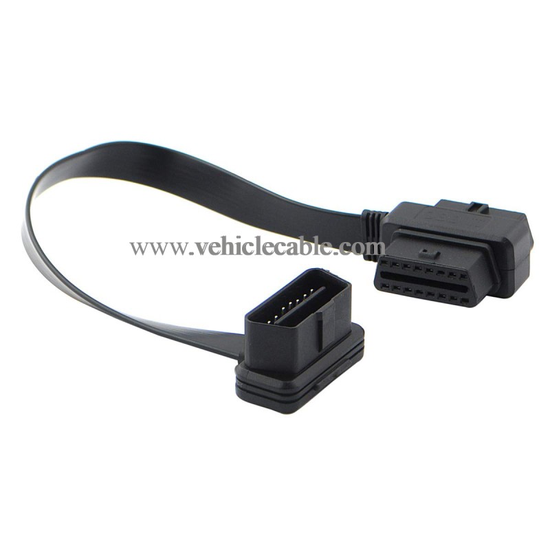 OLLGEN 30cm OBD II OBD2 16 Pin Car Diagnostic Splitter Cord Male to Dual Female Extension Cable Adapter 