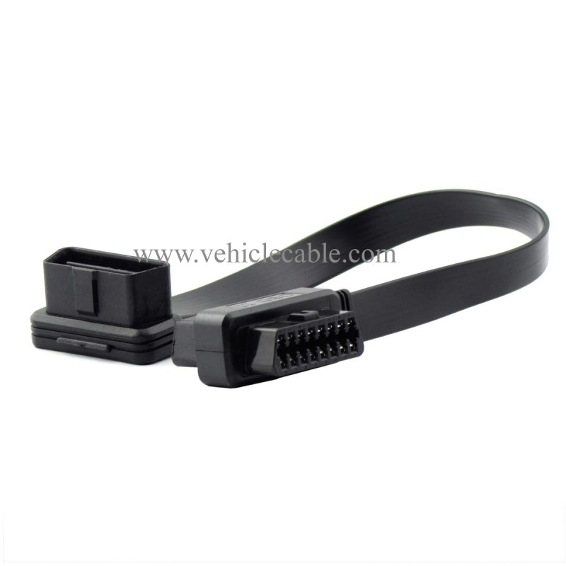 OLLGEN 30cm OBD II OBD2 16 Pin Car Diagnostic Splitter Cord Male to Dual Female Extension Cable Adapter 