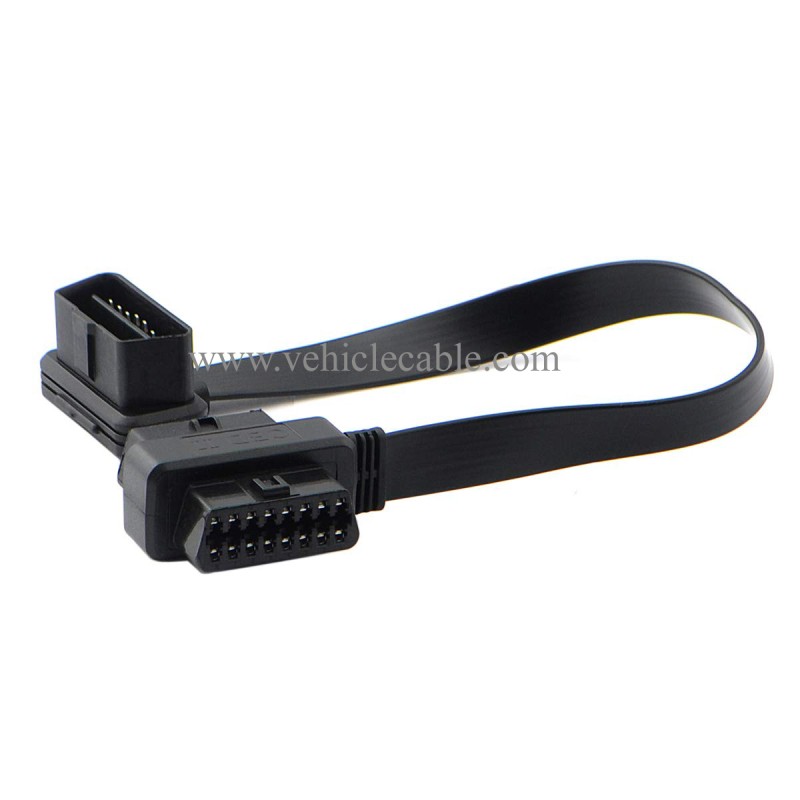 OLLGEN 30cm OBD II OBD2 16 Pin Car Diagnostic Splitter Cord Male to Dual Female Extension Cable Adapter 