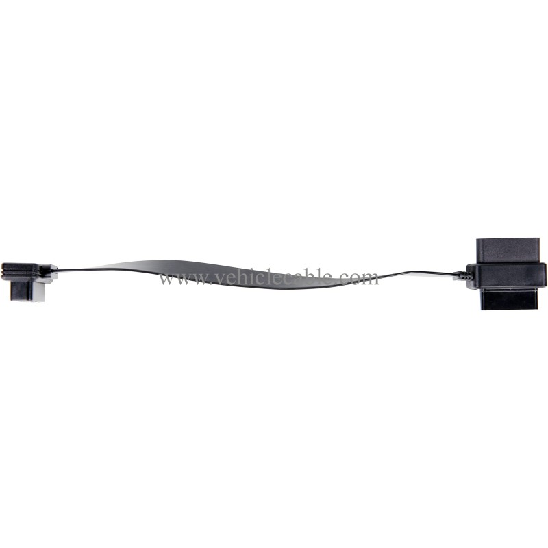 OLLGEN 30cm 16 Pin OBD II OBD2 Splitter Cable Car Diagnostic Female to 1x Male and 1 x Female Extension Cord Adapter 