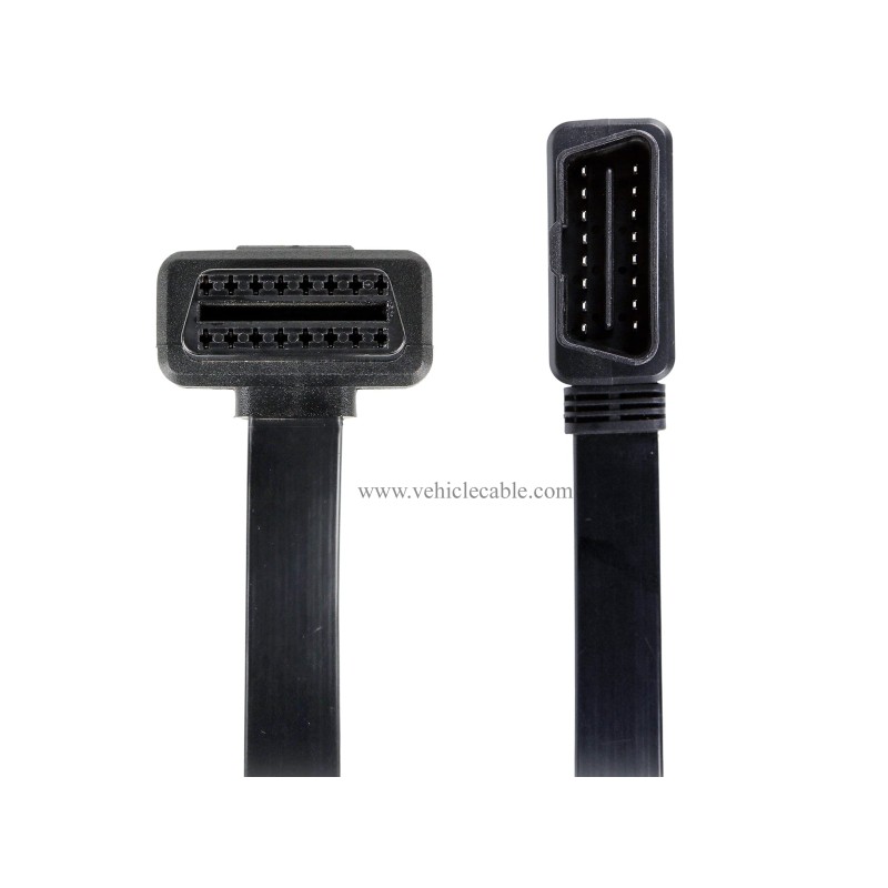 OLLGEN 60cm 2ft OBD II OBD2 16 Pin Car Diagnostic Splitter Cord Female to Male/Female Extension Cable Adapter with Power Switch 