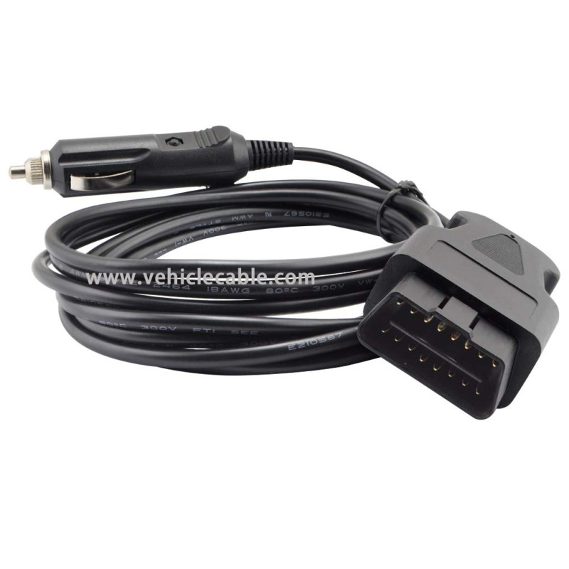 OLLGEN 3M/10ft OBD II Vehicle ECU Emergency Power Supply Cable Memory Saver with Alligator Clip-On 12V Car Battery Cigarette Lighter Power Socket Extension Cable 
