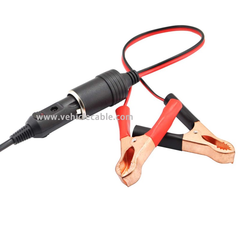OLLGEN 3M/10ft OBD II Vehicle ECU Emergency Power Supply Cable Memory Saver with Alligator Clip-On 12V Car Battery Cigarette Lighter Power Socket Extension Cable 