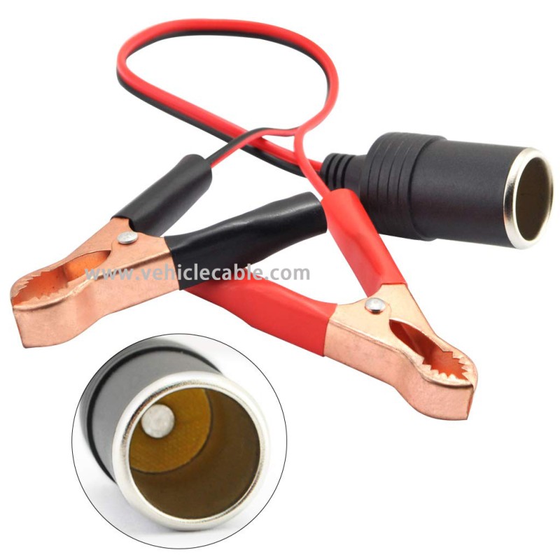 OLLGEN 3M/10ft OBD II Vehicle ECU Emergency Power Supply Cable Memory Saver with Alligator Clip-On 12V Car Battery Cigarette Lighter Power Socket Extension Cable 