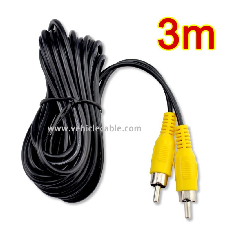 OLLGEN RCA Video Cable,Digital Audio Coaxial Cable with Male to Male Single Plug,A/V Extension Cord for Subwoofer Car Rear View Parking Buckup Camera,3m/10feet 