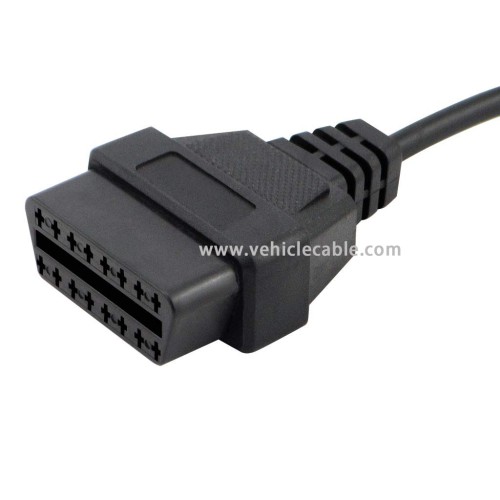 OLLGEN 1M/3.3ft Car OBD2 Vehicle ECU Emergency Power Supply Cable Car Memory Save Any 12V DC Power Source with Cigarette Lighter to OBD Female Connector Cable Adapter Black