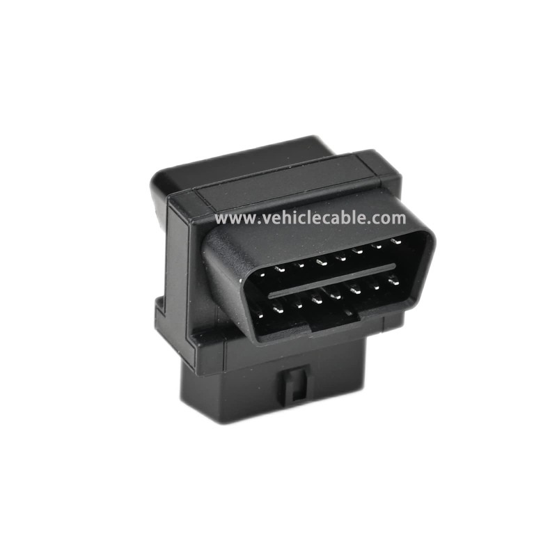 OLLGEN Mini Size OBD2 OBDII Full 16 Pin Male to Dual Female Adapter for Diagnostic Extender 1 to 2 OBD 2 Port Extension Converter Connector 