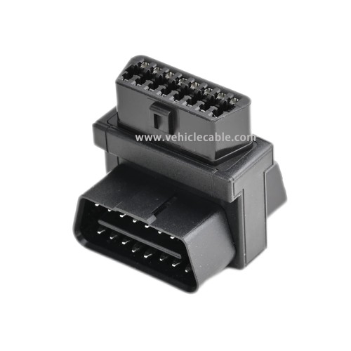 OLLGEN Mini Size OBD2 OBDII Full 16 Pin Male to Dual Female Adapter for Diagnostic Extender 1 to 2 OBD 2 Port Extension Converter Connector