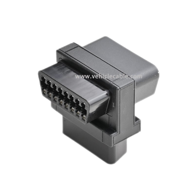 OLLGEN Mini Size OBD2 OBDII Full 16 Pin Male to Dual Female Adapter for Diagnostic Extender 1 to 2 OBD 2 Port Extension Converter Connector 