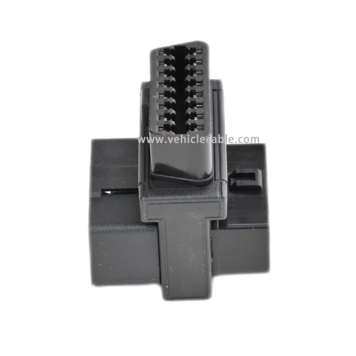 OLLGEN Mini Size OBD2 OBDII Full 16 Pin Male to Dual Female Adapter for Diagnostic Extender 1 to 2 OBD 2 Port Extension Converter Connector