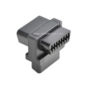 OLLGEN Mini Size OBD2 OBDII Full 16 Pin Male to Dual Female Adapter for Diagnostic Extender 1 to 2 OBD 2 Port Extension Converter Connector 