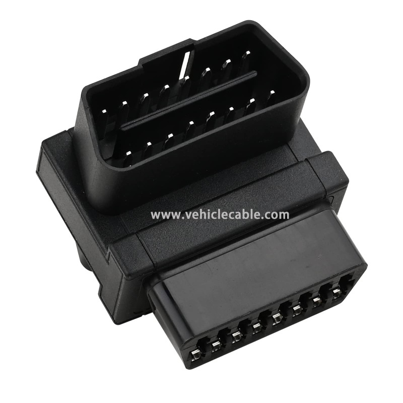 OLLGEN Mini Size OBD2 OBDII Full 16 Pin Male to Dual Female Adapter for Diagnostic Extender 1 to 2 OBD Port Extension Converter Connector 